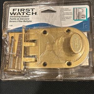 Gold Interlocking Deadbolt